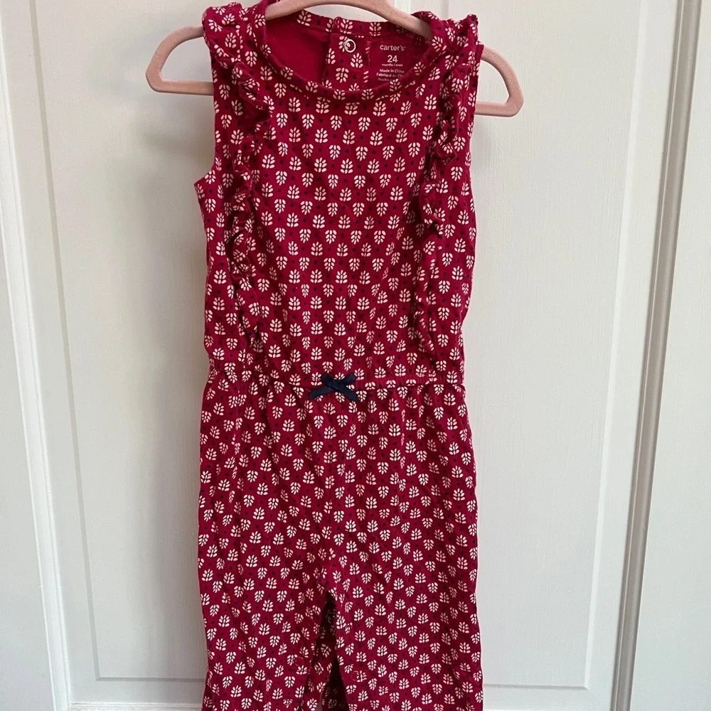 Carters 24M Red Shortsleeve Jumpsuit